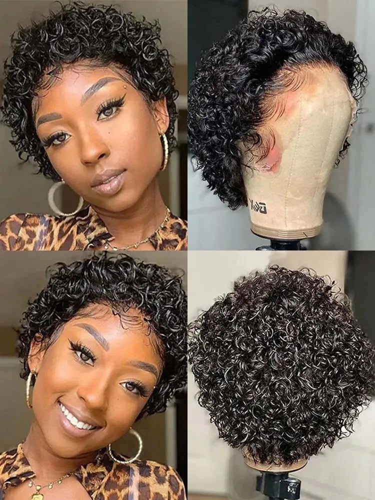 Pixie Cut Wig Human Hair X Lace Frontal