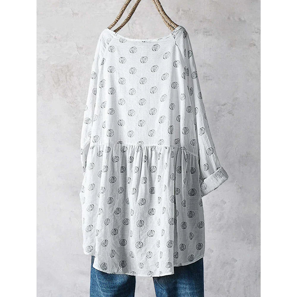 Women' Cotton Linen Tunic Tops Tee Ladies Casual