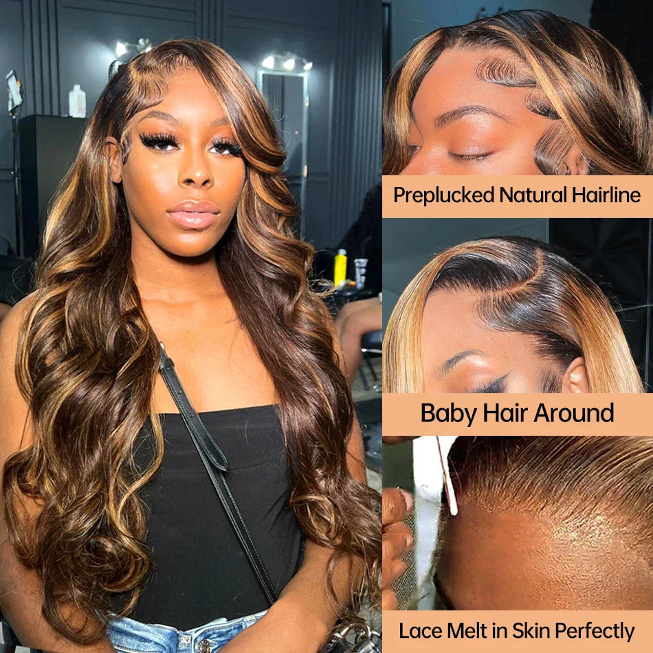 Body Wave Ombre Highlight Hd Lace Frontal