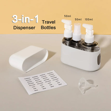 In And Travel Bottles Set Shampoo Shower Gel