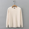 Fall Winter 100Kg Simple O-Neck Jacquard Knit Sweater