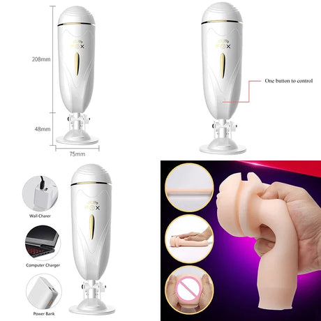 Cone Trainer Male Masturbator Man Massager Head Sex