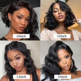 Body Wave Natural Black Bob Peruvian Human Hair