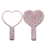 Luxury Diamond Hand Mirror Love Heart Mirror Female