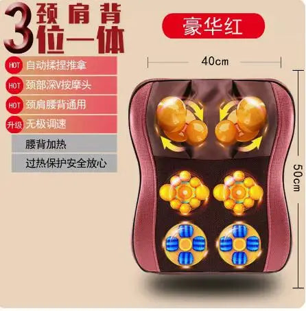 Back Waist Cervical Vertebra Electric Massager Cushion Multifunctional