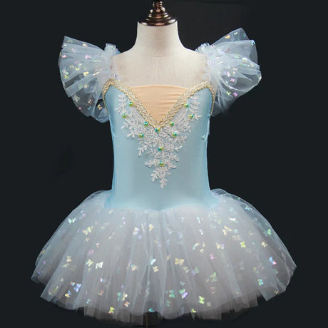 New Ballerina Fairy Prom Party Costume Kids Blue