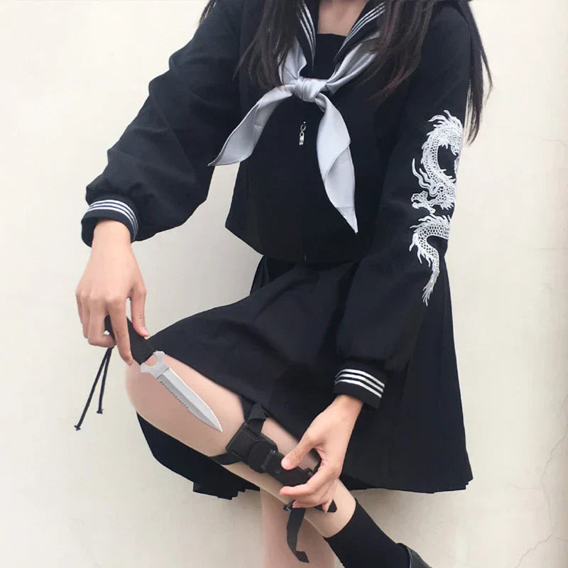 Japanese School Bad Girl Style Uniform Jk Pink