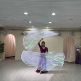 New Flag Dance Props - Multi-Colored Praise Flags with Telescopic Sticks