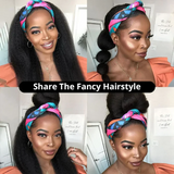 Kinky Straight Headband Wig Glueless Human Hair Wig