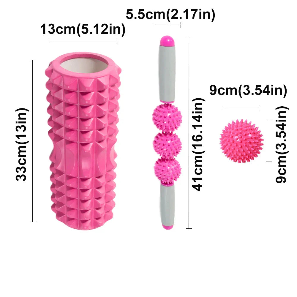 Fitness Pilates Foam Roller Blocks Suit Yoga Column