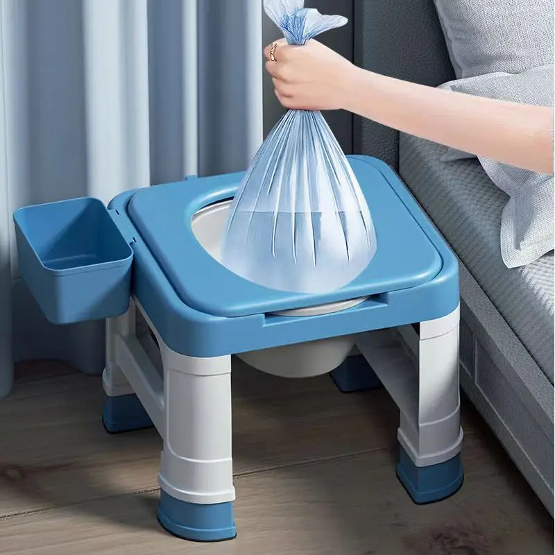 Adjustable Toilet Seat Chair Stool With Bucket Movable