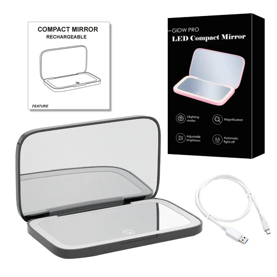 Mini Compact Led Makeup Mirror With Light X