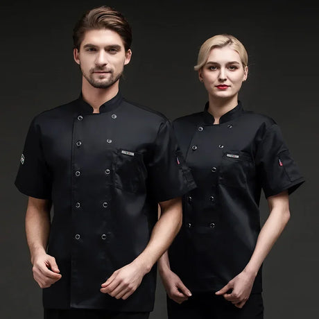 Short-Sleeved Chef Work Clothes For Men And Women