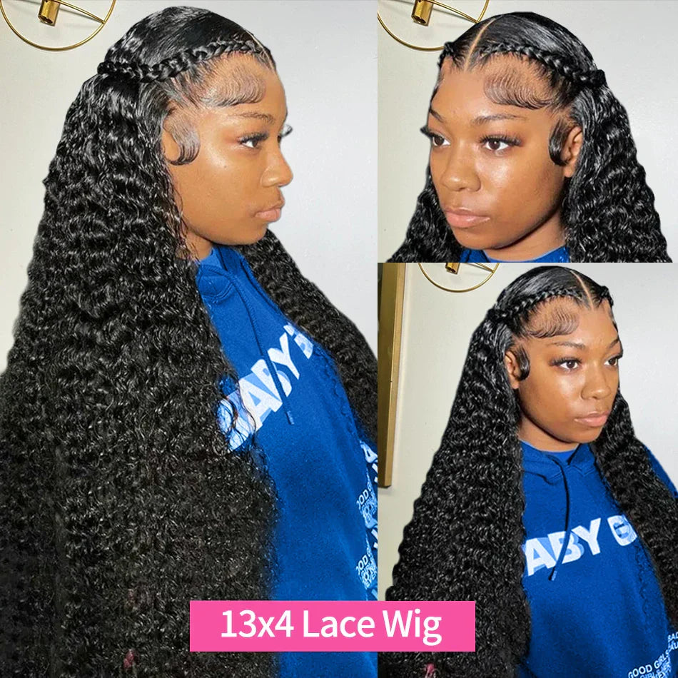 Brazilian 13X6 Deep Wave Human Hair Wig 13X4