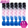 Jumbo Ombre Braids - Black, Brown, Blue, Pink