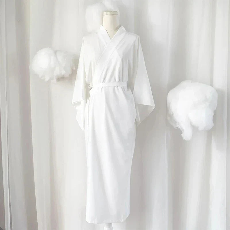 Japanese Traditional Kimono Juban Women White Yukata Kimono