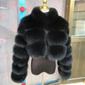 New Ladies Natural Fox Fur Cropped Plus Stand