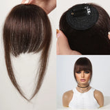 Human Hair Bangs Natural Black Brown French