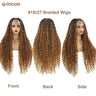 Long Boho Braided Full Lace Front Wigs Blonde