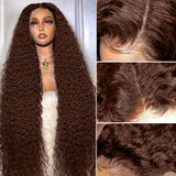 Addictive Curly Chocolate Brown Color 13X6 Hd Transparent