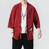 Japanese Kimono Men Cardigan Streetwear Traditional Japanese Samurai