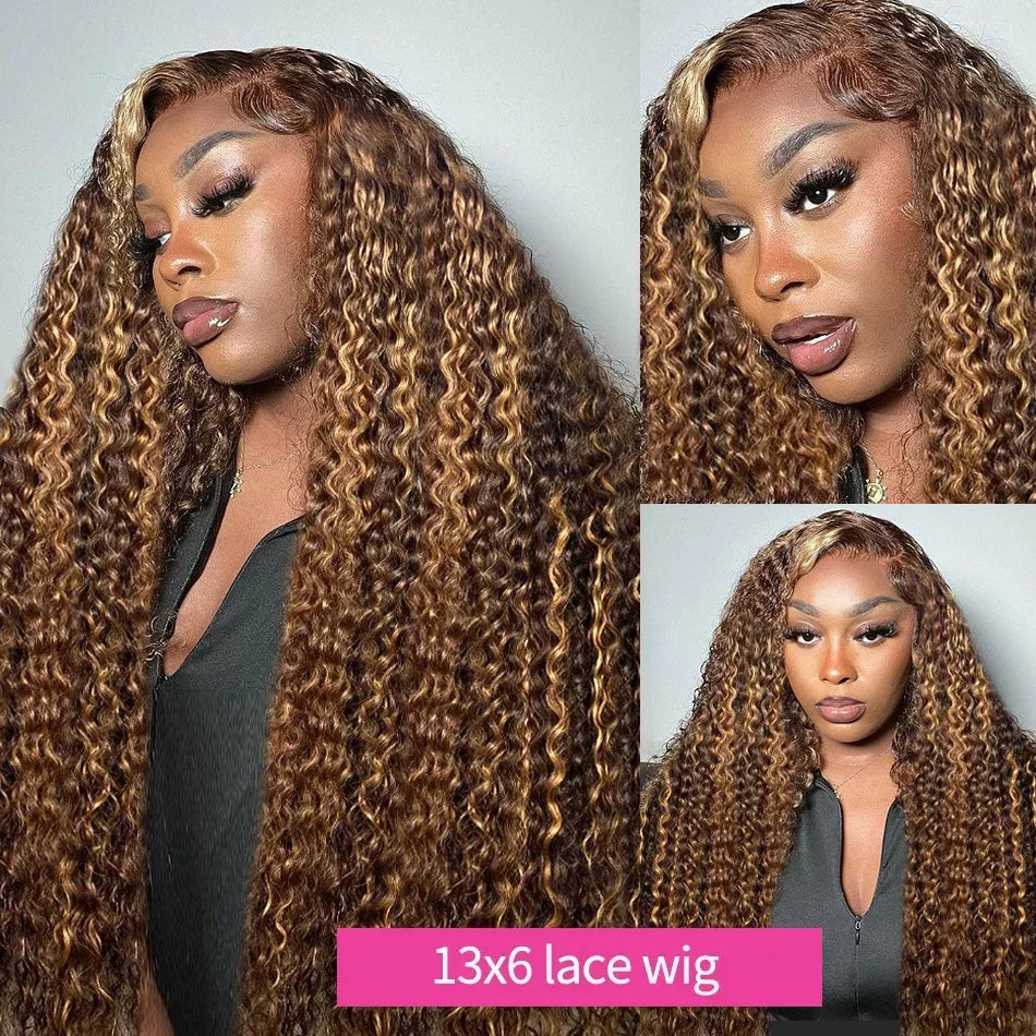 Addictive Brazilian Highlight Ombre Colored Water Curly Lace