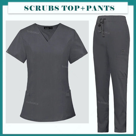 Nurse Uniform Set: Tops & Straight Pants