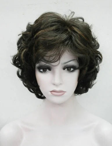 Fashion Short Women‘s Wigs Blonde Brown Black Wig Bob Curly Wigs Real Natural Hair