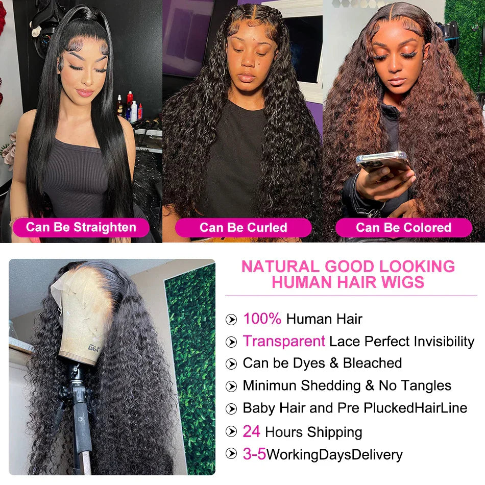 Transparent Hd Water Wave Lace Front