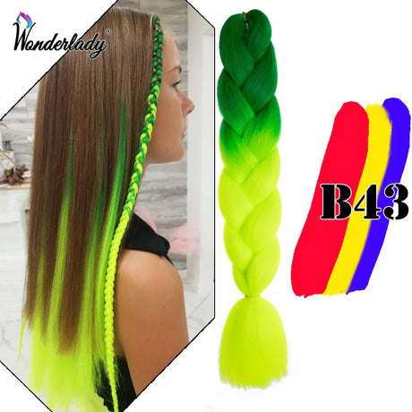 Wonderlady Color Long Colored Braiding Hair Jumbo Braids