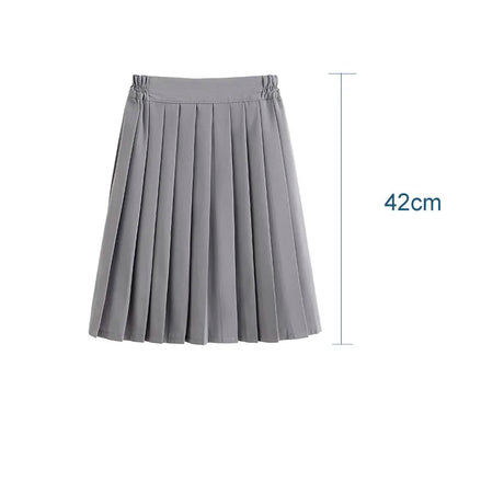 Japanese Student Girls Skirt School Uniform Solid Color