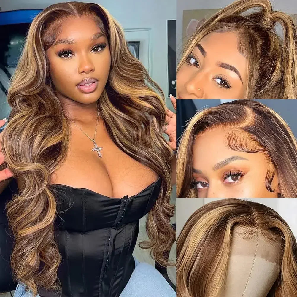 Highlight Ombre Body Wave Lace Front Human