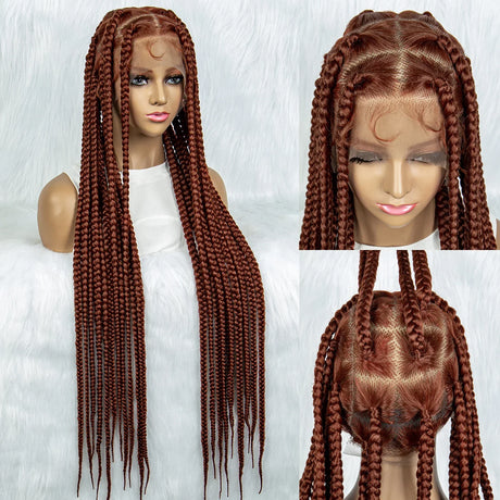 Ginger Cornrow Braids Full Lace Braided Wigs For