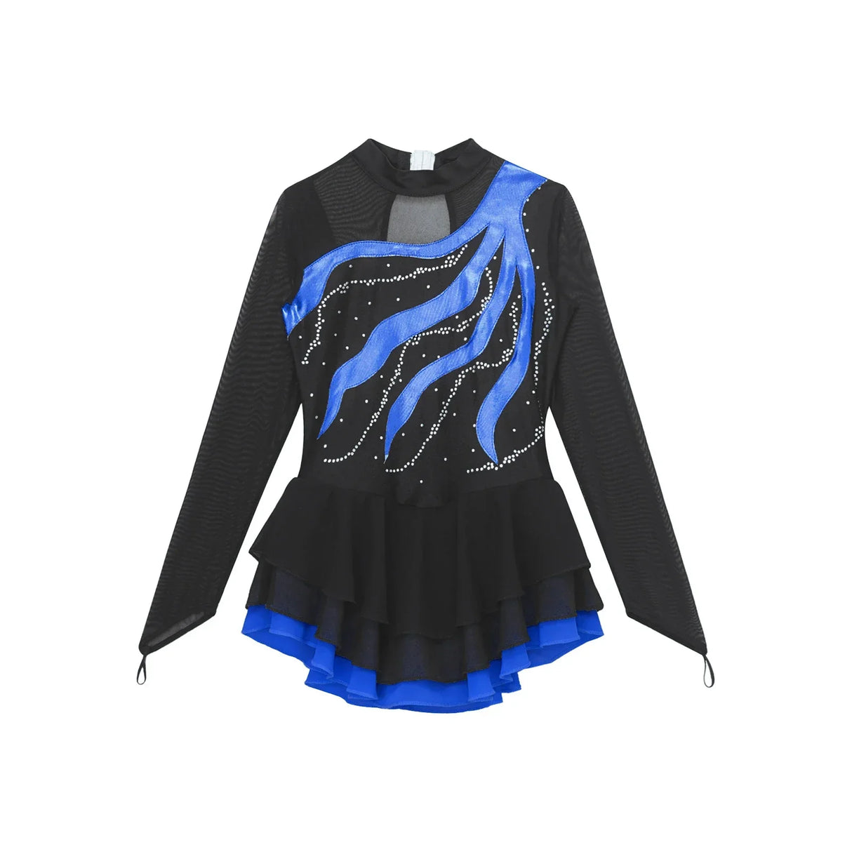 Figure Ice Skating Dress Kids Girls Long Sleeve