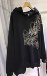 Rhinestone Dragon Brand Women' Hooodies Fleece Thick