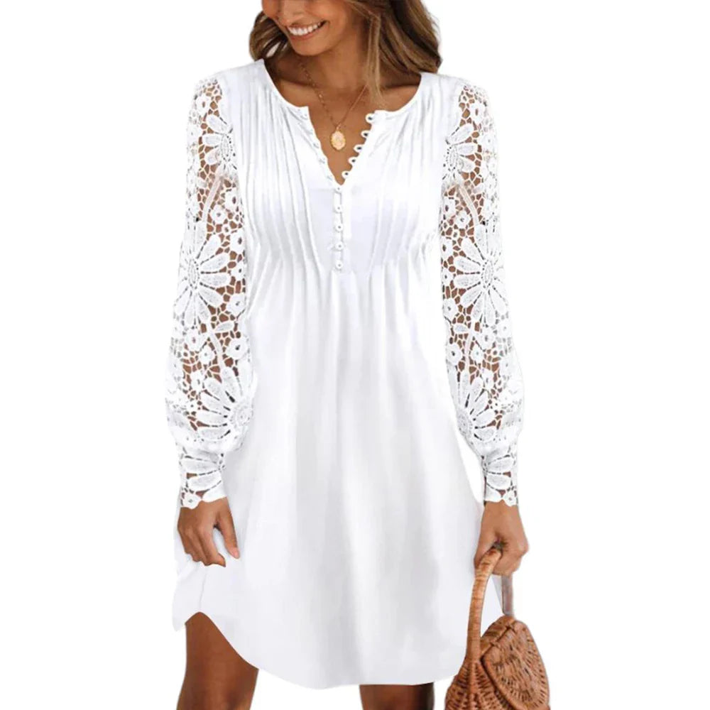 3Xl Lace Lady Long Sleeved Dress Women Clothing