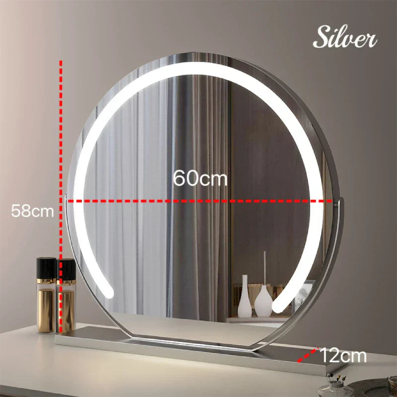 LED Round Vanity Mirror with 10X Magnification