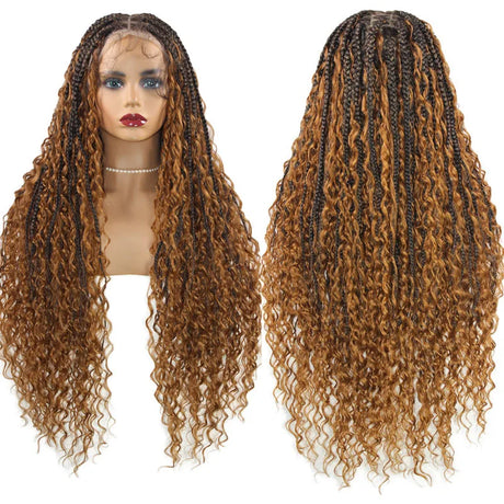 Long Full Lace Front Wigs Boho Cornrow Box