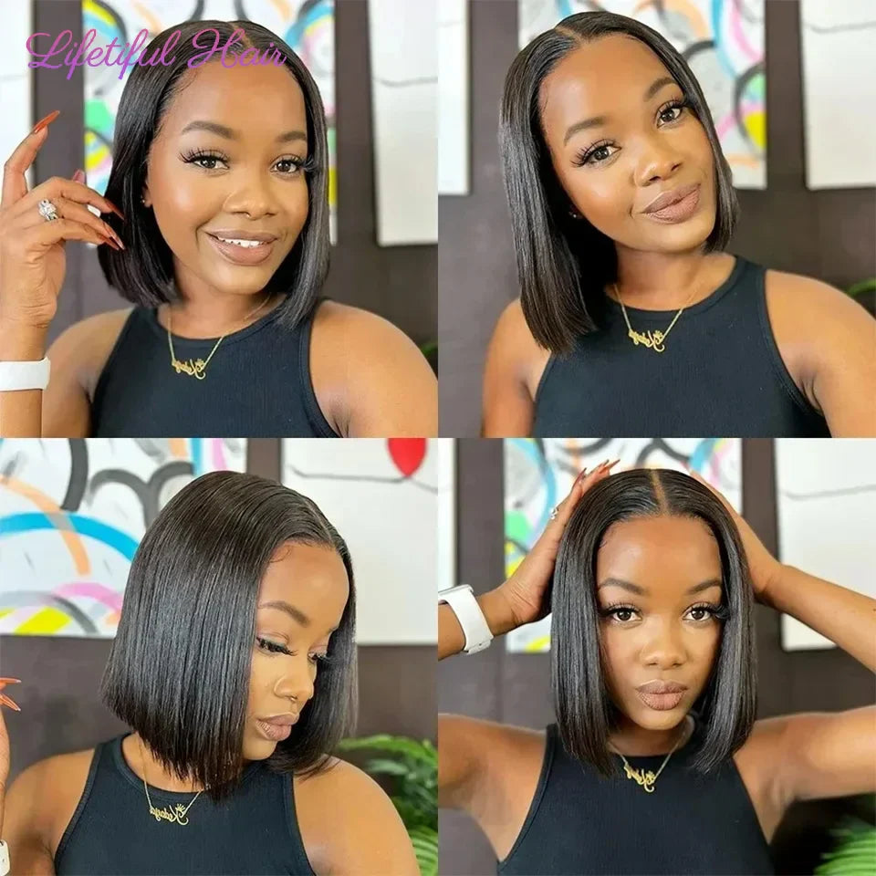 Glueless Bob Hair Wig Human Hair Ready To