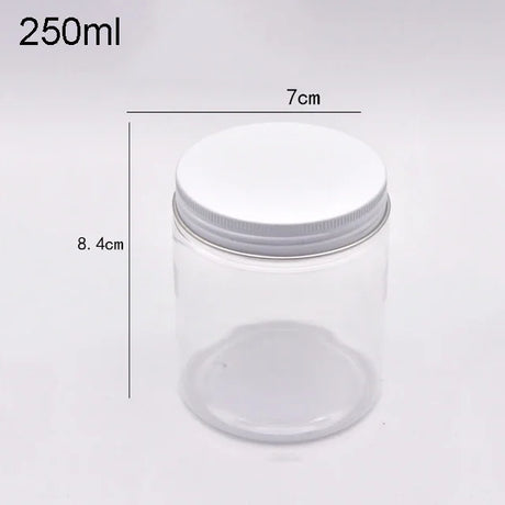 Plastic Jar With Lids Clear Cosmetic Refillable Bottles