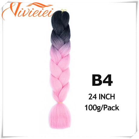 Pink Ombre Jumbo Braids Hair Extensions