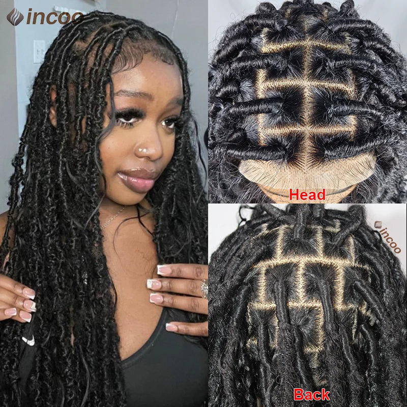 Boho Full Lace Front Wig Knotless Box Braided