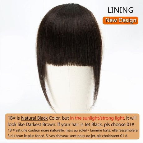 Human Hair Bangs Clips D Blunt Cut Natural