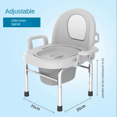 Foldable Elderly Toilet Seat Chair Height Adjustable Adult