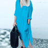 Cotton Linen Long Dress For Women Summer Casual