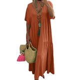 Soft Chic Big Hem Beach Maxi Dress Lady