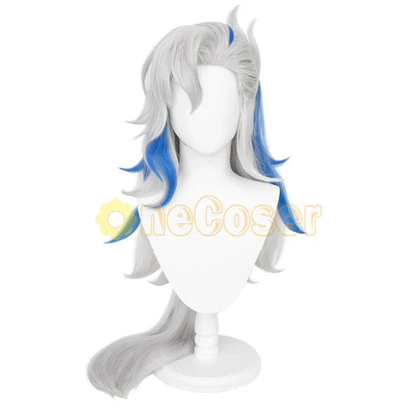 Neuvillette Cosplay Wig Game Genshin Impact Gray Mix