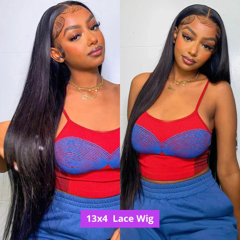 Hd Transparent Lace Frontal Wig Brazilian Straight