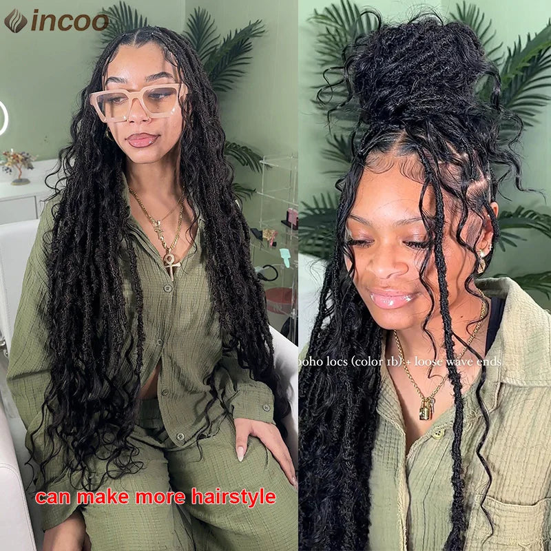 Butterfly Goddess Locs Braided Wigs Boho Box Braid