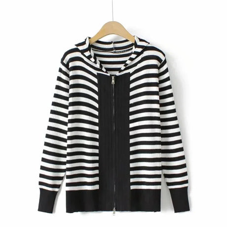 Plus Cardigan Women Spring Summer Zipper Labeling Ice